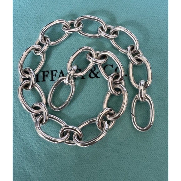 Tiffany & Co Italy 925 Sterling Oval Link 7.5” Clasp Ends - Picture 13 of 13